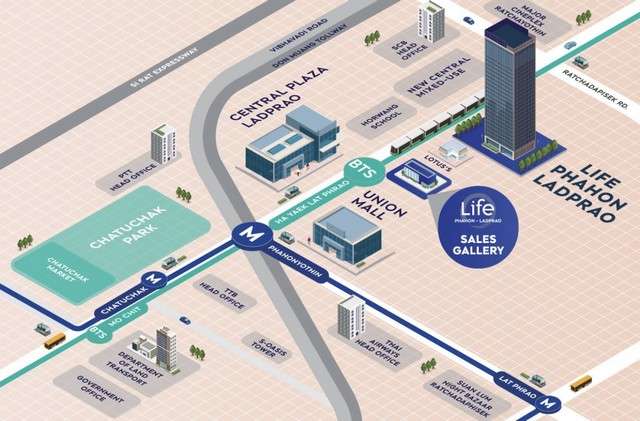 ขายใบจองคอนโด Life พหลฯ-ลาดพร้าว ชั้น 22 ใกล้ BTS ห้าแยกลาดพร้าว