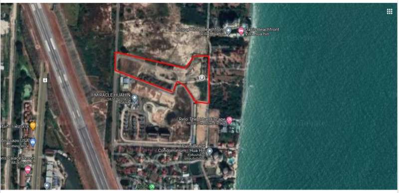 6605-124 ขาย ที่ดิน เพชรบุรี หาดชะอำ ที่ดินใกล้ทะเล สร้างตึกสูงได้ ติดถนน เดินทางสะดวก