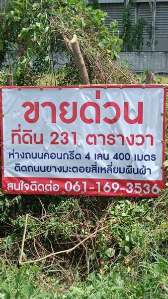 ขายที่ดิน ราคาประเมิน 221 ตารางวา ไทรน้อย นนทบุรี