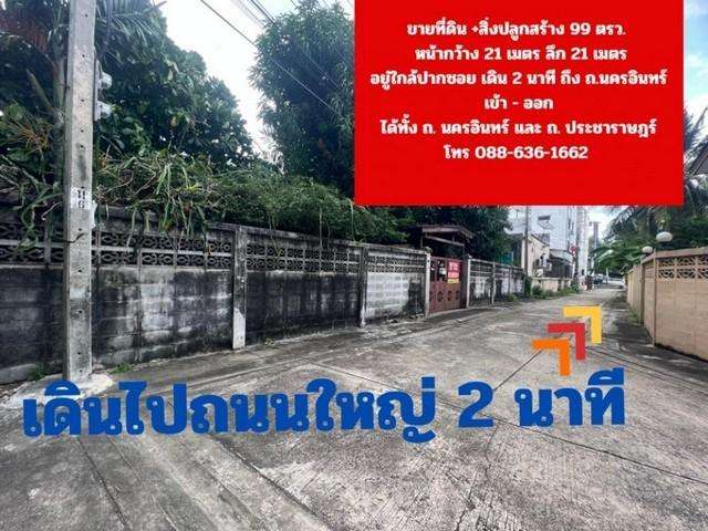 ขายที่ดิน 99 ตรว. ทำเลดี ใจกลางเมือง นนทบุรี ใกล้ บิ๊กซี ติวานนท์ ซ.ประชาราษฎร์ 1 อ.เมืองนนทบุรี จ.นนทบุรี
