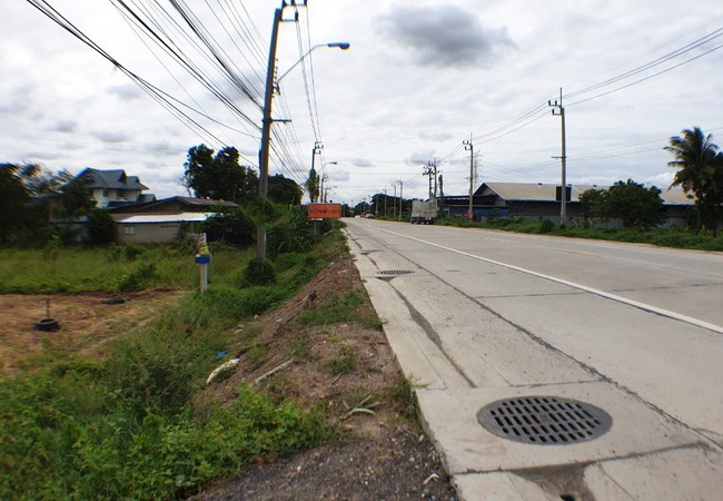 ขายที่ดิน ไทรน้อย ติดถนนบ้านกล้วย-ไทรน้อย เนื้อที่ 9 ไร่ ทำเลดี ติดถนน