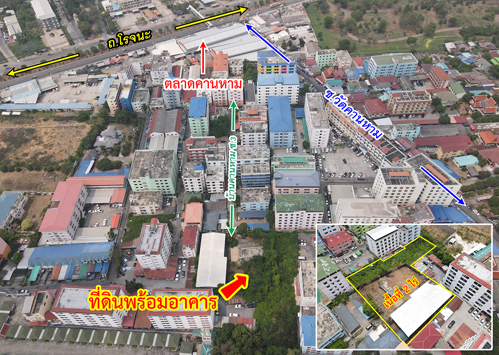 ที่ดินพร้อมอาคารสำนักงาน ถนนโรจนะ ซอยวัดคานหาม อยุธยา