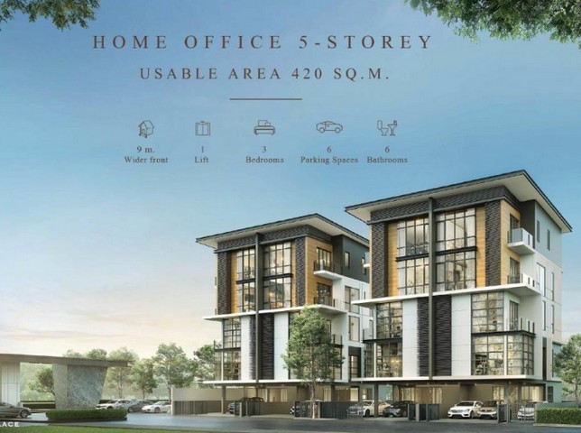 ให้เช่าHome Office 5 ชั้น พรีเมี่ยม เพลส มิกซ์ นวมินทร์ ซอย133 เขตบึ่งกุ่ม พื้นที่ 420 ตรม