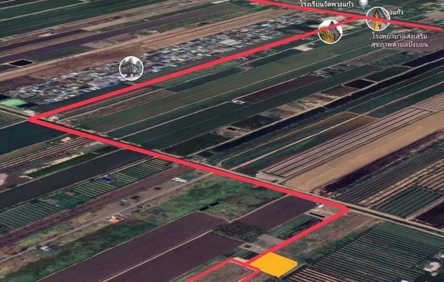 ที่ดิน คลอง9เรียบคลองฝั่งตะวันตก ต. บึงบอน อ.หนองเสือ จ.ปทุมธานี 1 ไร่ เงินผ่อน 1.8 ล้านบาท 1 ไร่ เงินสด 1.55 ล้านบาท