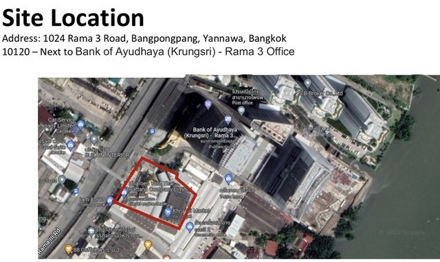 ให้เช่าอาคาร 3 อาคาร บนที่ดิน 3 ไร่ ติดริมถนนใหญ่ ใจกลางพระราม 3 ติดธนาคารกรุงศรีสำนักงานใหญ่ เหมาะทำหลายธุรกิจ