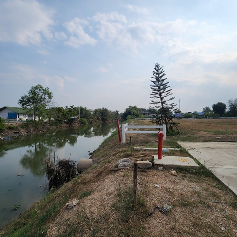 WAN417ขายที่ดินโครงการจัดสรรขาย แปลงสวย ด้านหลังติดคลองน้ำ ถนนลำลูกกาคลอง 9-ธัญบุรี