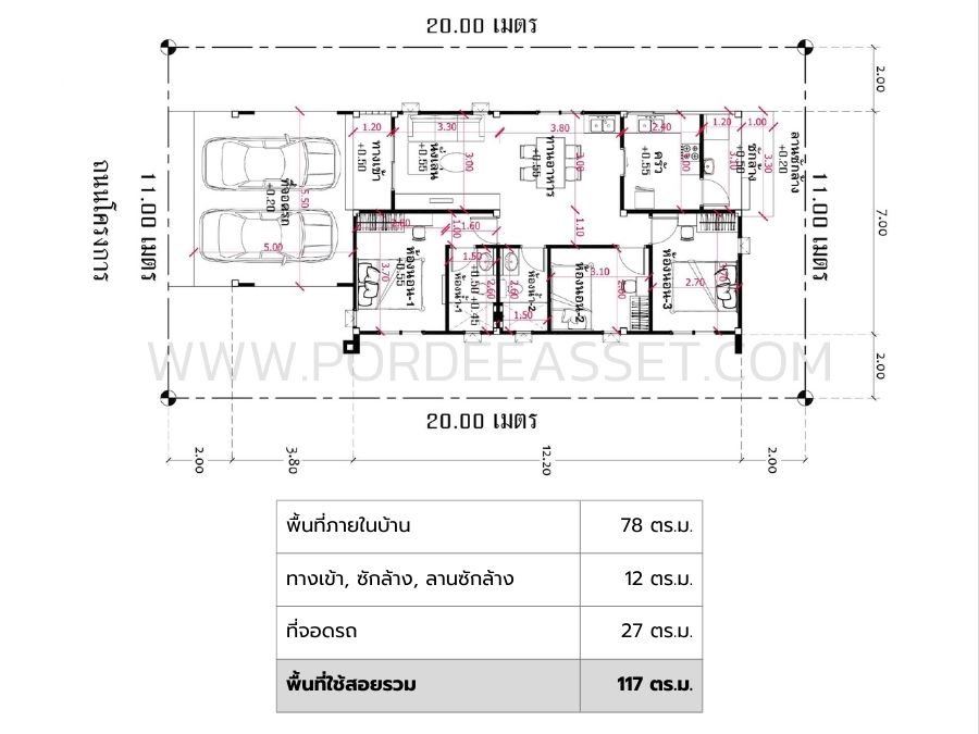 ลดราคาถูกมาก!! บ้านเดี่ยวชั้นเดียว บ้านพอดี ไทรน้อย (บ้านสั่งสร้าง) ใกล้ Big C ไทรน้อย และ รร.มารีย์วิทยา เซนต์แมรี่