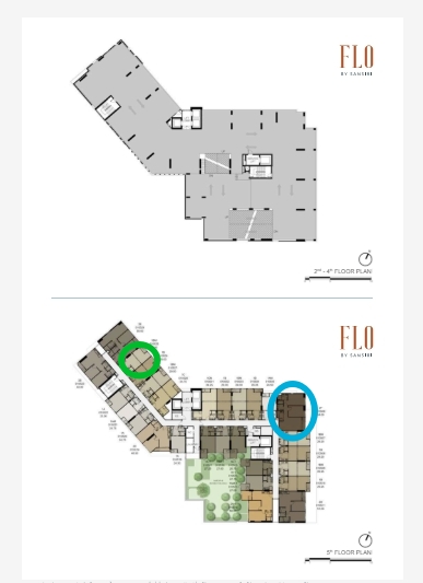 ขายดาวน์ คอนโด FLO by Sansiri โฟล บาย แสนสิริ เจริญนคร มี 2 ยูนิต