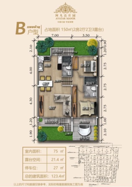 P-3 ขายบ้านสร้างใหม่ในโครงการ Avatar Manor พื้นที่อ.หัวหิน ราคาเริ่มต้นที่ 5.99 ล้านบาท