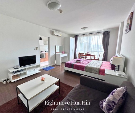 ให้เช่าคอนโดบ้านอิ่มเอมหัวหิน สตูดิโอ ฟอร์นิเจอร์ครบ มีเครื่องซักผ้า (Condo for Rent at Baan Imm Aim Hua Hin)