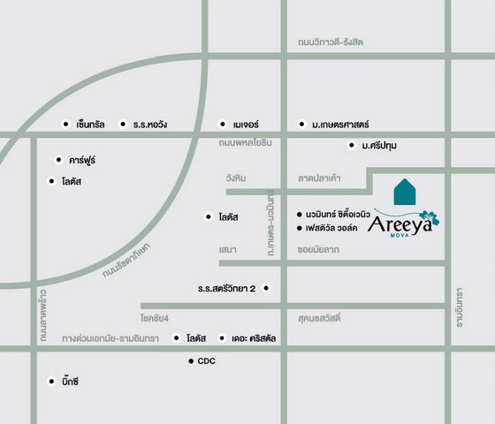 POR4372 ขาย ทาวน์โฮม 3 ชั้น อารียา โมวา เกษตร-นวมินทร์ ซอยลาดปลาเค้า ใกล้วัดลาดปลาเค้า AREEYA MOVA KASET-NAWAMINTR