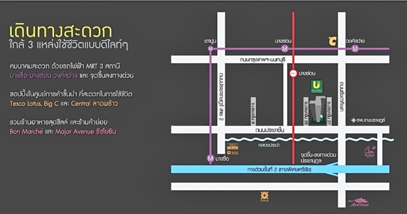 ขายคอนโดแต่งสวย รีโนเวทใหม่ทั้งหมด full Furnish ขนาด 48 ตรม.พร้อมสวนส่วนตัว โครงการ U Delight 3 ประชาชื่น-บางซื่อ ใกล้ MRT บางซ่อน