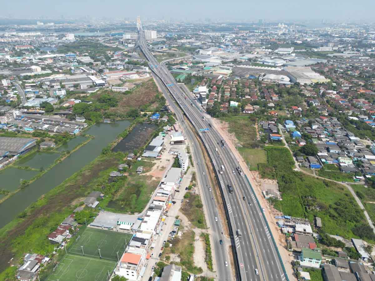 ที่ดินเปล่า 5-3-43.7 ไร่ ประชาอุทิศ ทุ่งครุ ติดถนนใหญ่ แปลงสวย