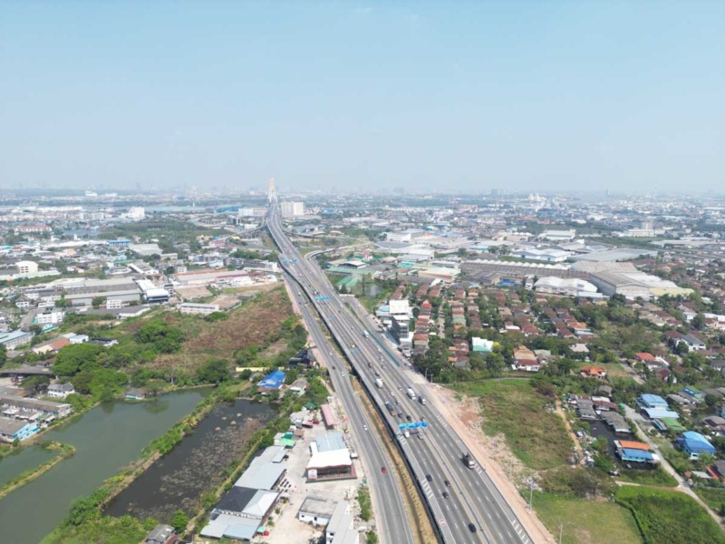 ที่ดินเปล่า 5-3-43.7 ไร่ ประชาอุทิศ ทุ่งครุ ติดถนนใหญ่ แปลงสวย