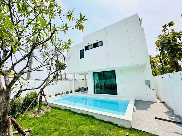 ให้เช่าบ้าน Pool Villa 2 ชั้น บ้านใหม่ สันผักหวาน หางดง ขนาด 73.4 ตรว. บ้านใหม่พร้อม เฟอร์บิ้วท์อินทั้งหลัง