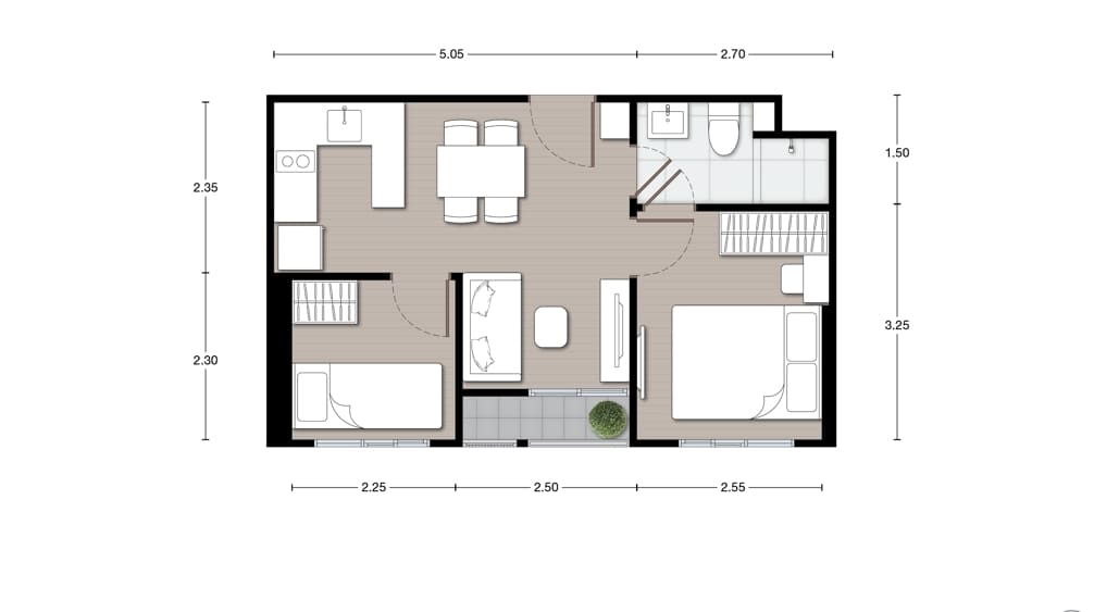 ขายขาดทุน!! ห้อง 1 Bedroom Plus  ชั้น 27 (ยูนิตขายดี ตอนนี้หาซื้อไม่ได้แล้ว) Nue Mega Plus Bangna คอนโดติด Mega Bangna แค่ 0 เมตร