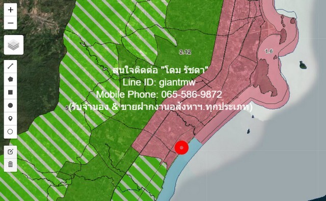 ขาย พื้นที่ดิน ขายที่ดินเปล่าติดทะเล (ผังสีชมพู) ต.ห้วยทราย อ.เมืองประจวบคีรีขันธ์ จ.ประจวบคีรีขันธ์ 17-3-54.9 ไร่, ราคา