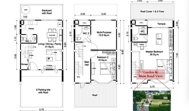 POR4785 ให้เช่าทาวน์โฮม เดอะ เพรสตัน พระราม 9-ศรีนครินทร์ The Preston Townhome กรุงเทพกรีฑา ซอย 7 เหมาะอยู่อาศัย