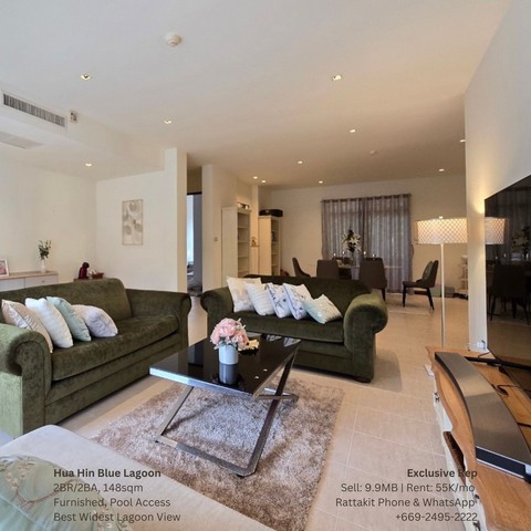 ขายคอนโด 2 ห้องนอน ชั้น1 สระ 148 ตร.ม. ใกล้ทะเลหัวหิน ชะอำระยะเดินได้ (Condo for Sale 2 Bedrooms Pool Access 148 sq. m.)