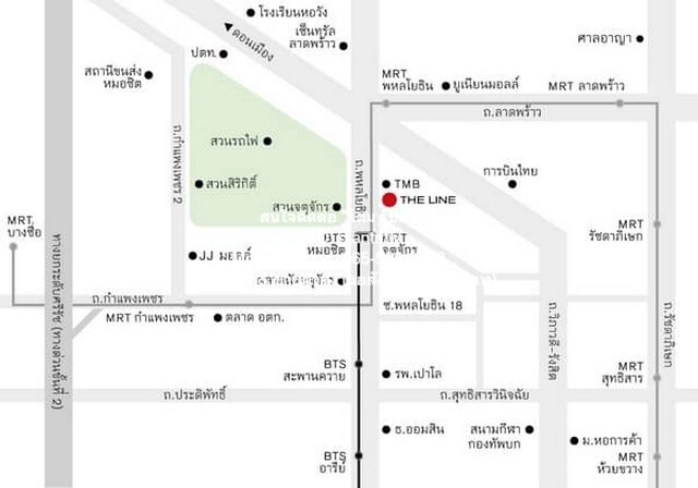 CONDO. เดอะ ไลน์ จตุจักร – หมอชิต THE LINE Jatujak – Mochit 27ตาราง.เมตร 1 ห้องนอน ใกล้ MRT จตุจักร, BTS หมอชิต หั่นราคา