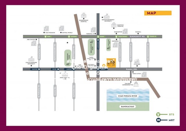 Condominium Life Rama 4-Asoke ไลฟ์ พระราม 4-อโศก 22500 THAI BAHT 1 Bedroom 27SQUARE METER ไม่ไกลจาก รถไฟฟ้า MRT ศูนย์สิร