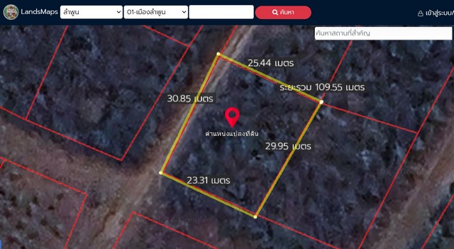 ขายที่ดินเปล่า 186ตรว. 651,000บ. ถนนหินคลุก หลังวัดป่าตึงงาม ใกล้ถ.ซุปเปอร์2.2กม. ต.ป่าสัก อ.เมืองลำพูน