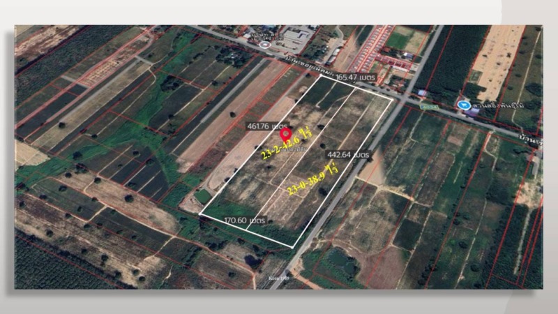 ขายที่ดินโซนนิคมพัฒนาระยอง เนื้อที่ 46-2-81.5 ไร่ ผังสีม่วงลาย