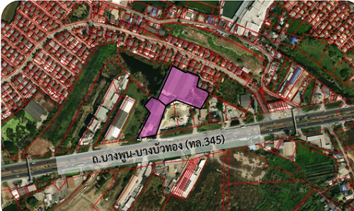 ขายที่ดิน ปทุมธานี บางคูวัด ติดถนนใหญ่ 345 บางคูวัด-บางบัวทอง