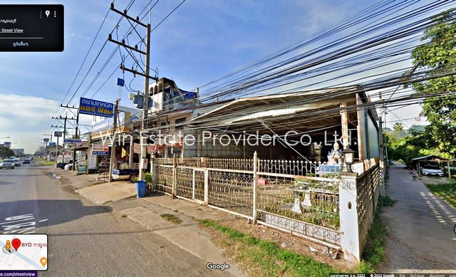 ที่ดินติดถนนใหญ่ 158 ตร.ว. พร้อมตึก 3 ชั้นและหลังคาเหล็ก ตรงข้ามโฮมโปร ท่าล้อ 45 กาญจนบุรี