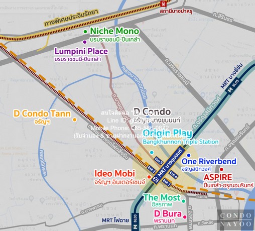 คอนโด ลุมพินี เพลส บรมราชชนนี – ปิ่นเกล้า 1800000 BAHT 1BR 28square meter ทำเลดีราคาเด่น