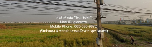 ให้เช่าระยะยาวที่ดินแปลงใหญ่ 38-2-94 ไร่ ติดถนนพหลโยธิน-ลำลูกกา (คลอง 7) ราคา 580,000 บาท/เดือน