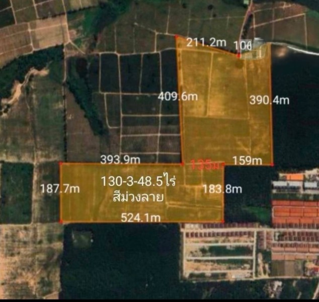 ขายที่ดินผังม่วงลายศรีราชาชลบุรี บนเนื้อที่ 130-3-48.5ไร่