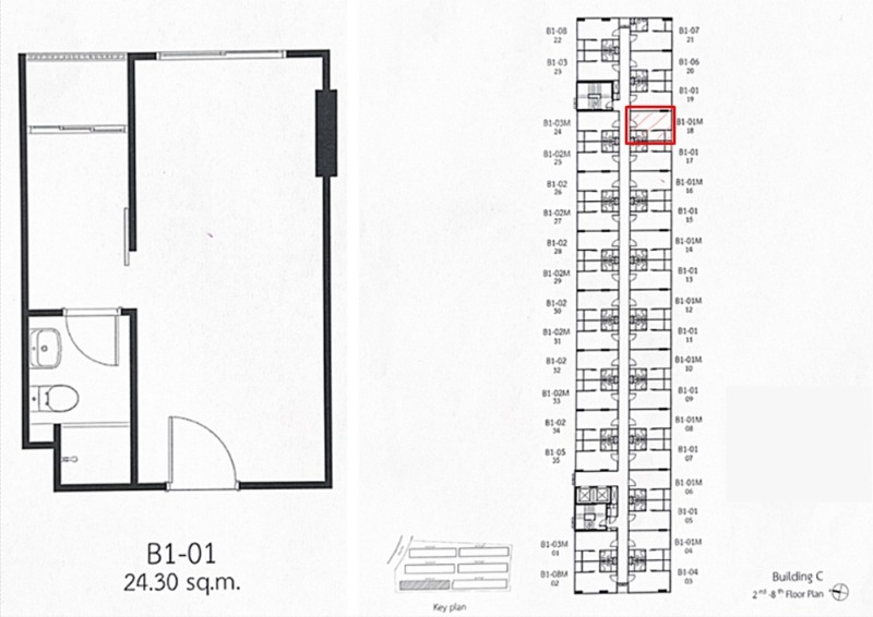 ขายเท่าทุน ตามหน้าสัญญา Condo The Origin Bangkae 1 ห้องนอน ชั้น5 ทิศใต้ ตึก C