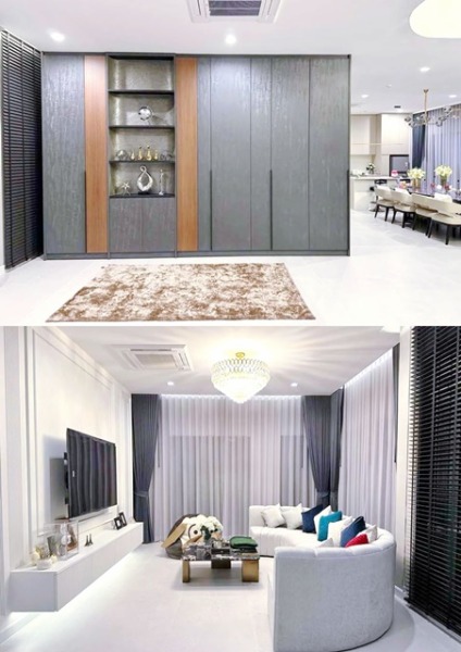 กรุงเทพกรีฑา รร. สารสาสน์วิเทศ ร่มเกล้า 900 ม.บ้านหรูใหม่ 2 ชั้น 5นอน 6น้ำ รร.นานาชาติเวลลิงตัน 604 ตร.ม.127 ตร.วา. แกรน