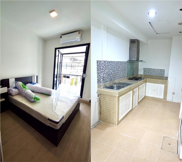 ทาวน์เฮ้าส์ 2 ชั้น ม.ศรีปทุม บางเขน 2.4 กม. MRT ลาดปลาเค้า 2.3กม.3-4นอน 24ตร.วา. ให้เช่า 3แอร์ 190ตร.ม.บิ๊กซี รามอินทรา