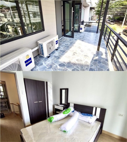ทาวน์เฮ้าส์ 2 ชั้น ม.ศรีปทุม บางเขน 2.4 กม. MRT ลาดปลาเค้า 2.3กม.3-4นอน 24ตร.วา. ให้เช่า 3แอร์ 190ตร.ม.บิ๊กซี รามอินทรา