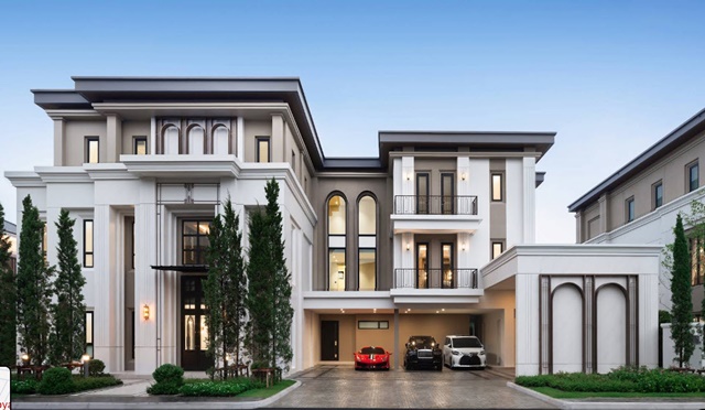 ระดับ Luxury กรุงเทพกรีฑา สะพานสูง เช่า-ขาย คฤหาสน์สุดหรู 3 ชั้น 125 ตร.วา. รร.นานาชาติไบรท์ตัน คอลเลจ 700 ม. MRTคลองบ้า