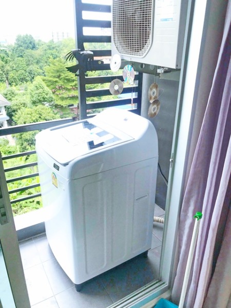 คอนโด S9 MRT บางรักใหญ่ 88ม. อาคารC ชั้น7 27 ตร.ม. 1 นอน 1 น้ำ เฟอร์ เครื่องใช้ไฟฟ้าครบ รร.นานาชาติร่วมฤดี 6.6 กม.วิวสวน