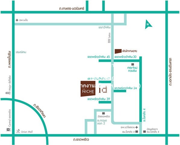 CONDO เดอะนิช ไอดี ลาดพร้าว – วังหิน พื้นที่ = 35 SQ.M. 1850000 THB ทำเลทอง เป็นคอนโดที่มีทำเลดี ใกล้สิ่งอำนวยความสะดวกค