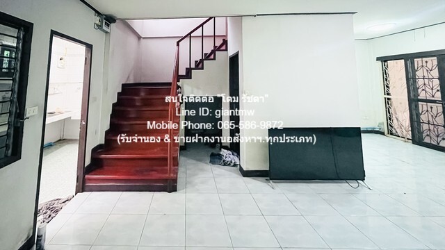 TOWNHOUSE ขายทาวน์โฮม 2 ชั้น (รีโนเวทแล้ว) ถ.ราชพฤกษ์ (ซ.สวนผัก 32) อ.บางกรวย จ.นนทบุรี 22.7 ตร.ว. 3 น 2 น้ำ 2 จอดรถ ราค