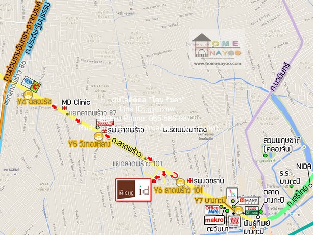 Condominium เดอะ นิช ไอดี ลาดพร้าว 130 1 ห้องนอน 1 ห้องน้ำ ใหญ่ขนาด 45 ตร.-ม. 2350000 BAHT. ใกล้ ลาดพร้าว 130 ทำเลทอง