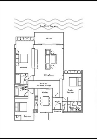 condo. River House Condominium 70000 thb 3 ห้องนอน 3 BR 200ตรม ใกล้ ศูนย์การค้าท่าเรือคลองสานพลาซ่า ราคาคุ้ม กรุงเทพ