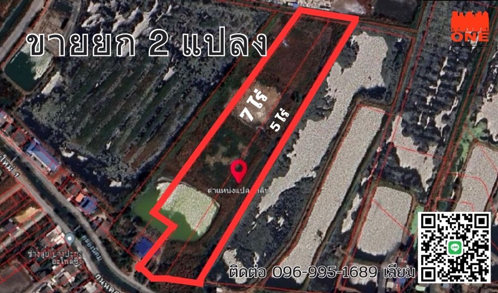 ขายที่ดินเปล่า 12 ไร่ ทำเลดี บางปะกง ฉะเชิงเทรา ติดชุมชน
