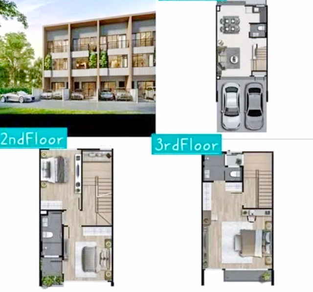 กรุงเทพกรีฑา พระราม9 APLบ้านทับช้าง 2.3กม. ทาวน์โฮม 3ชั้น 19ตร.วา. 230ตร.ม. 4แอร์ สะพานสูง 3นอน รร.นานาชาติแอสคอต กรุงเท