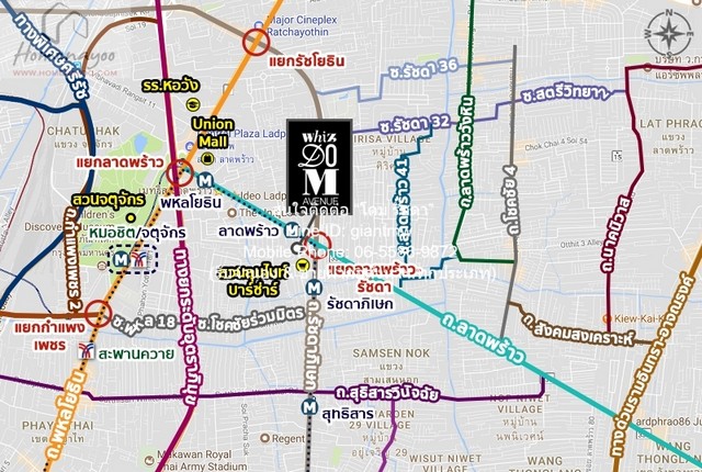ให้เช่าคอนโด วิสซ์ดอม อเวนิว รัชดา-ลาดพร้าว (Whizdom Avenue Ratchada-Ladprao) MRT ลาดพร้าว ชั้น 5 58 ตร.ม. 2 น 2 น้ำ ราค