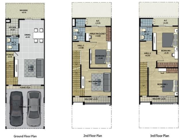 รหัสC6673 ให้เช่าทาวน์โฮม 3 ชั้น โครงการบ้านกลางเมือง สุขุมวิท 77 ใกล้บีทีเอส