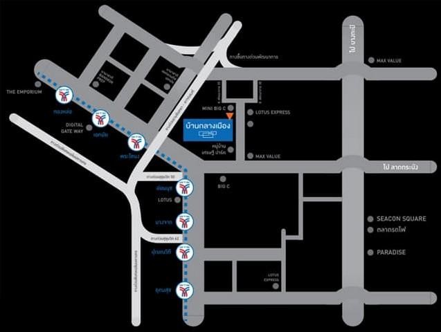รหัสC6673 ให้เช่าทาวน์โฮม 3 ชั้น โครงการบ้านกลางเมือง สุขุมวิท 77 ใกล้บีทีเอส