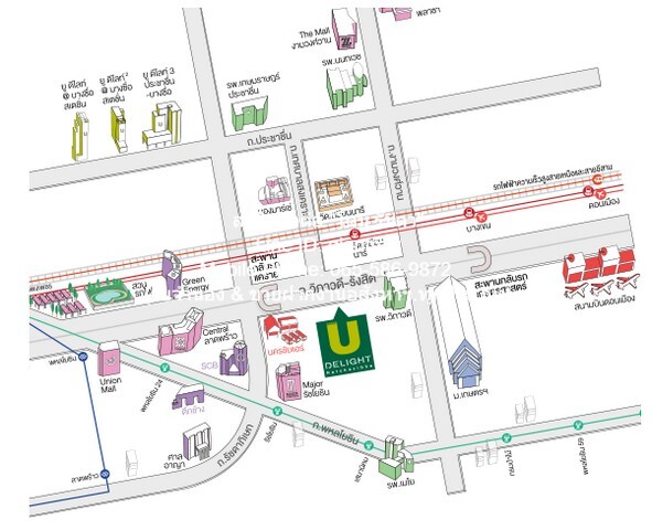 Condominium ยู ดีไลท์ รัชวิภา U Delight Ratchavibha 1Bedroom1BATHROOM 2590000 THB ใกล้ วัดเสมียนนารี ราคาสุดพิเศษ กรุงเท