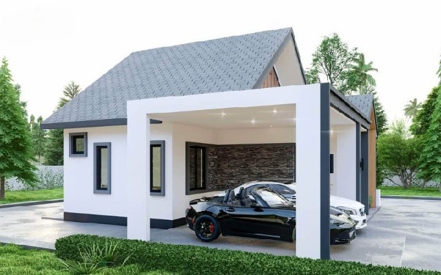 อยู่สบาย พร้อมเฟอร์ 95 ตร.ม.บ้านเดี่ยวสไตล์นอร์ดิก ใหม่ โปร่งโล่ง แม่กลอง 24 ตร.วา. รพ.สมุทรสงคราม 7.1 กม.3 นอน 2 น้ำ