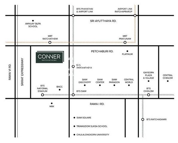 ห้องชุด CONNER Ratchathewi 3BEDROOM 173ตร.ม. 68800000 BAHT. ไม่ไกลจาก MRT ราชเทวี 0 เมตร ออกแบบลงตัว เป็นคอนโดหรูพร้อมอย
